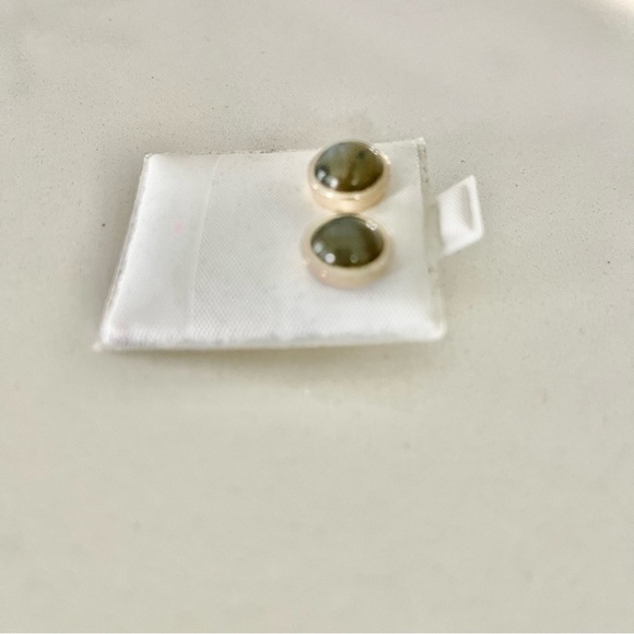 Sterling Silver 925 Labradorite Cabachon Earrings - Picture 4 of 7